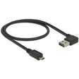 Delock kabel męski easy-usb-a 2.0 > męski kabel easy-usb micro-usb-b 2.0 (czarny, 0,5 metra)