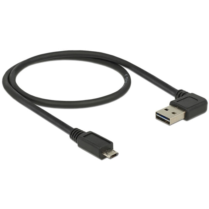 Delock kabel męski easy-usb-a 2.0 > męski kabel easy-usb micro-usb-b 2.0 (czarny, 0,5 metra)