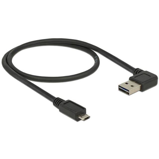 Delock kabel męski easy-usb-a 2.0 > męski kabel easy-usb micro-usb-b 2.0 (czarny, 0,5 metra)