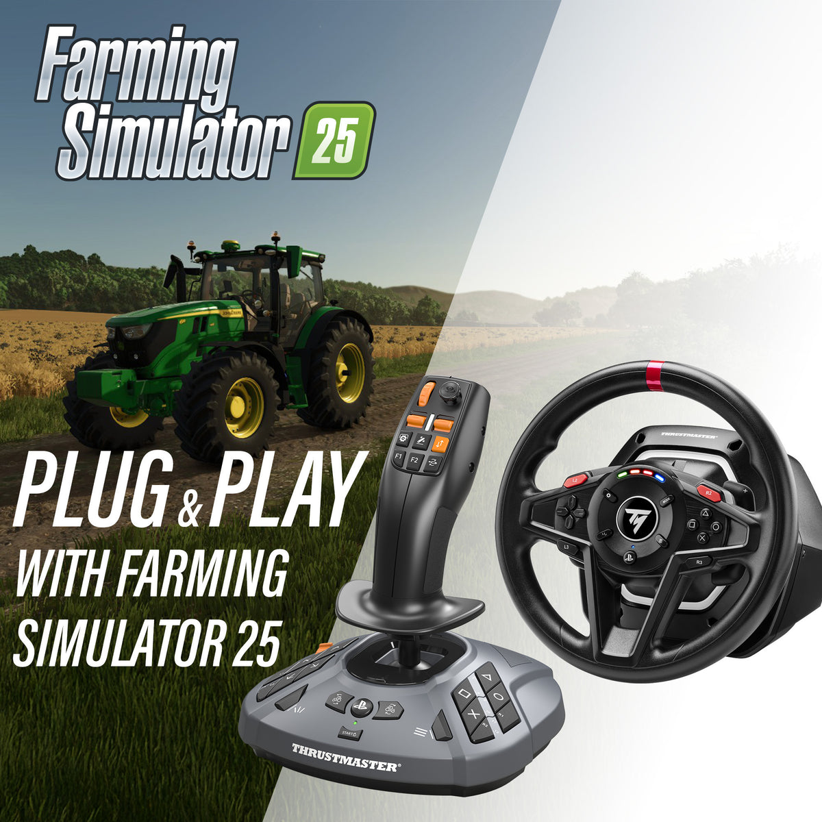 Thrustmaster t128 simtask farming pack simulatorset (zwart, playstation 5, pc)