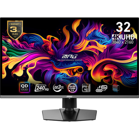 Monitor do gier MSI MPG 321urx QD-OLED 31.5 4K UHD (czarny, 2x HDMI, DisplayPort, 2x USB-A, USB-B, USB-C, 240 Hz)