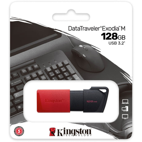 Pendrive Kingston Data Traveler Exodia M 128 GB (czerwony czarny, USB-A 3.2 gen 1)