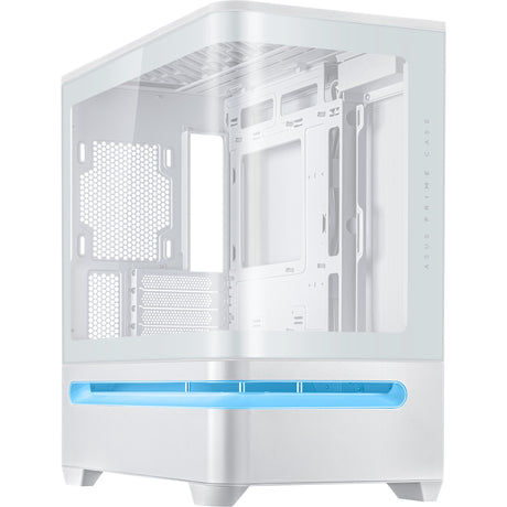 Obudowa Midi Tower Asus Prime Ap202 (biała | 2x USB-A | 1x USB-C | RGB | Szkło hartowane)