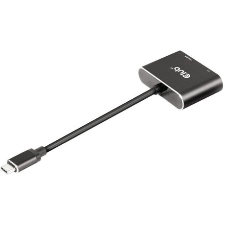 Koncentrator Club 3D MST USB3.2 Gen2 Type-C (tryb alternatywny DP) na DisplayPort + HDMI 4K60 Hz M-F (czarny)
