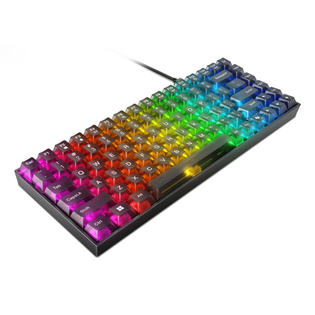 Lenovo legion k510 mini pro rgb mechanisch gaming toetsenbord (zwart, układ amerykański (qwerty), 75%, brązowy przełącznik, hot swap, usb)