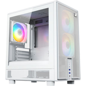 Obudowa Xyz pc gear atom midi tower (biała | 2x USB-A | 1x USB-C | szkło hartowane)