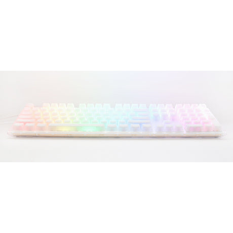 Klawiatura mechaniczna Ducky one 3 aura white rgb (biała, układ us (qwerty), cherry mx speed silver, 100%, abs double shot, hot swap)