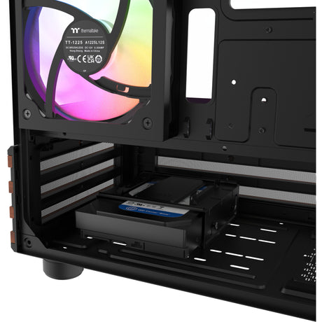 Obudowa mini tower Thermaltake View 170 ws argb (kolor czarnego drewna | 2x usb-a | rgb | okno)