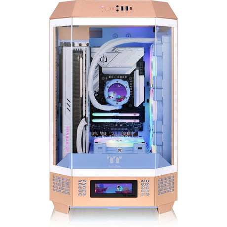Thermaltake the tower 300 - obudowa mini tower peach fuzz (brzoskwinia | 3x USB-A | szkło hartowane)
