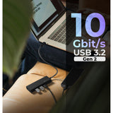 Icy box ib-hub1436-cpd koncentrator USB (czarny, 2x USB-A, 2x USB-C)
