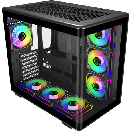 Obudowa Cooler Master Elite 600 Midi Tower (czarna | 2x USB-A | 1x USB-C | szkło hartowane)