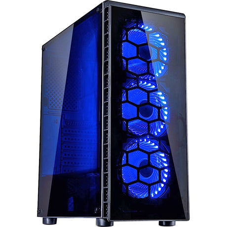 Obudowa midi tower Inter-tech cxc2 (czarna | 3x usb-a | okienko)