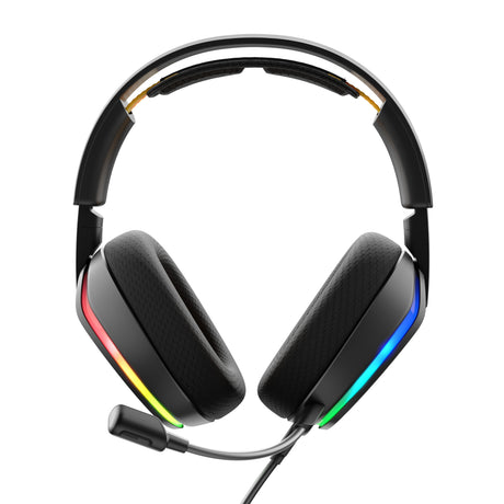 Glorious GHS Eternal RGB - stereofoniczny zestaw słuchawkowy do gier RGB nauszny zestaw słuchawkowy do gier (czarny, PC, PS5, PS4, Switch, USB-C)