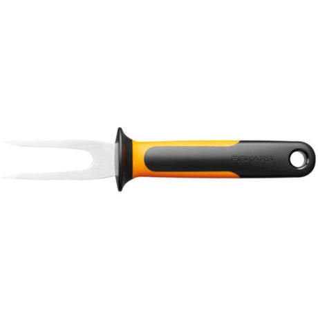 Fiskars funkcjonalny widelec do szaszłyków rybnych (czarna stal nierdzewna)