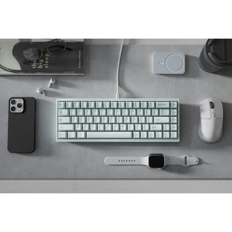 Keychron q16 on 8k klawiatura z przełącznikiem magnetycznym (jasnozielony, układ amerykański (qwerty), ultraszybki lime, 65%, rgb, hot swap, 8k)