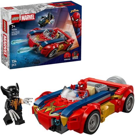 Lego Super Heroes 76336 Samochód Spider-Mana kontra jadowity rosomak