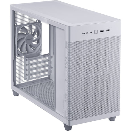 Obudowa midi tower Asus Prime ap201 (biała | 2x USB-A | 1x USB-C | szkło hartowane)