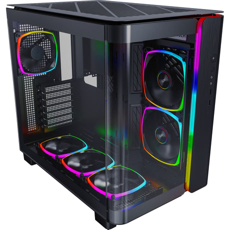 Obudowa midi tower Montech king 95 pro (czarna | 2x USB-A | 1x USB-C | RGB | szkło hartowane)