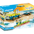 Playmobil rodzinna zabawa - wózek plażowy z zabawkami do budowy kajaków (70436)