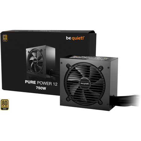 Bądź cicho! Zasilacz Pure Power 12 750 W (czarny, 1x 12v-2x6, 3x pcie)