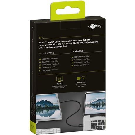 Kabel przejściowy Goobay USB-C na VGA (czarny, 1,8 m)