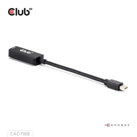 Adapter Club 3D Mini Displayport 1.4 na HDMI 8K60 Hz M-F (czarny)