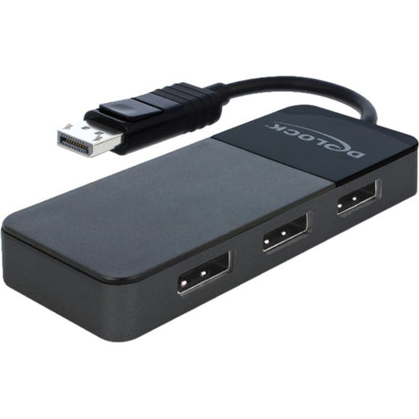Delock rozdzielacz displayport 1,4 in > 3x wyjście displayport (czarny, 0,12 m)