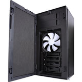 Konstrukcja fraktalna definiuje obudowę midi tower r5 (czarna | 4x usb-a)