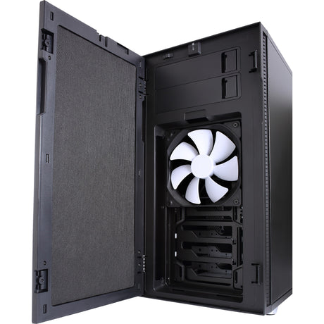 Konstrukcja fraktalna definiuje obudowę midi tower r5 (czarna | 4x usb-a)