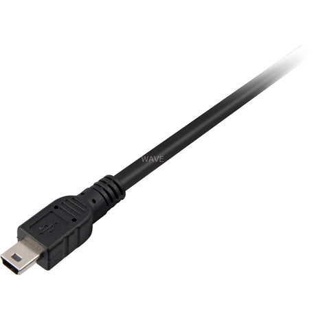 Delock 2x USB-A 2.0 męski > USB mini 5-pinowy kabel rozdzielający (czarny czerwony, 1 metr)