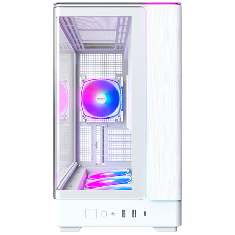 Obudowa midi tower Montech king 15 pro (biała | 2x USB-A | 1x USB-C | RGB | okienko)