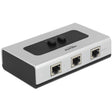 Przełącznik Delock rj45 10 100 1000 mb/s 2 porty (szary czarny)
