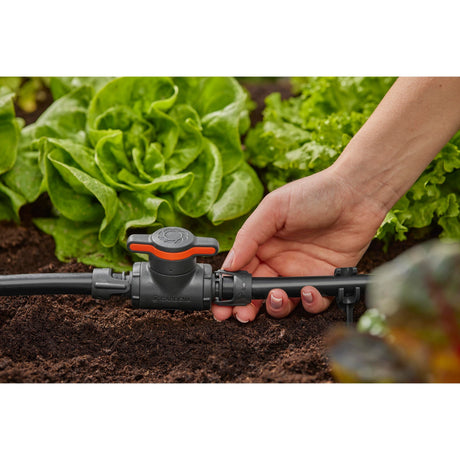 Zawór odcinająco-regulujący Gardena Micro-drip-System 13 mm (1 2 ) (szary pomarańczowy)