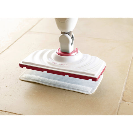Mop parowy Black+decker bds1616r 1600 W z 2 ściereczkami parowymi (biały czerwony)
