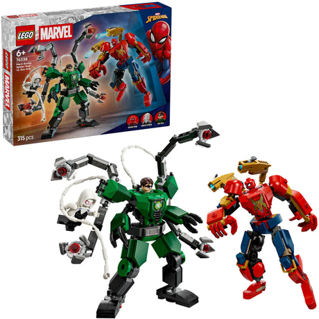 Lego Marvel Mecha Duel: Spider-Man kontra superbohaterowie Doktorów - zestaw do budowania dla dzieci - 76338