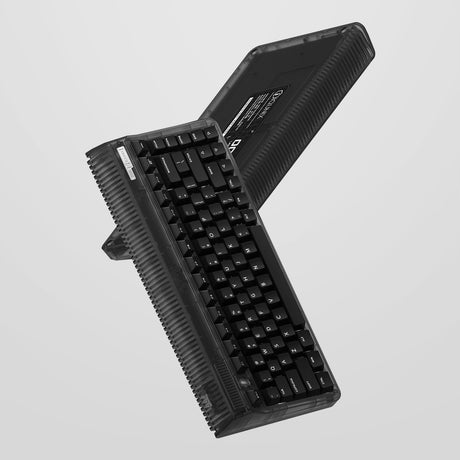 Bezprzewodowa klawiatura mechaniczna Iqunix og80 ciemna strona (czarna, układ amerykański (qwerty), wiśniowy mx niebieski, 80% (tkl), diody rgb, możliwość wymiany podczas pracy, pbt, 2,4 GHz | bluetooth 5.1 | usb-c)