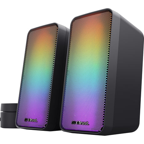 Trust GXT 611 Wezz Illuminated 2.0 Zestaw głośników RGB Głośnik do komputera (czarny, diody LED RGB)