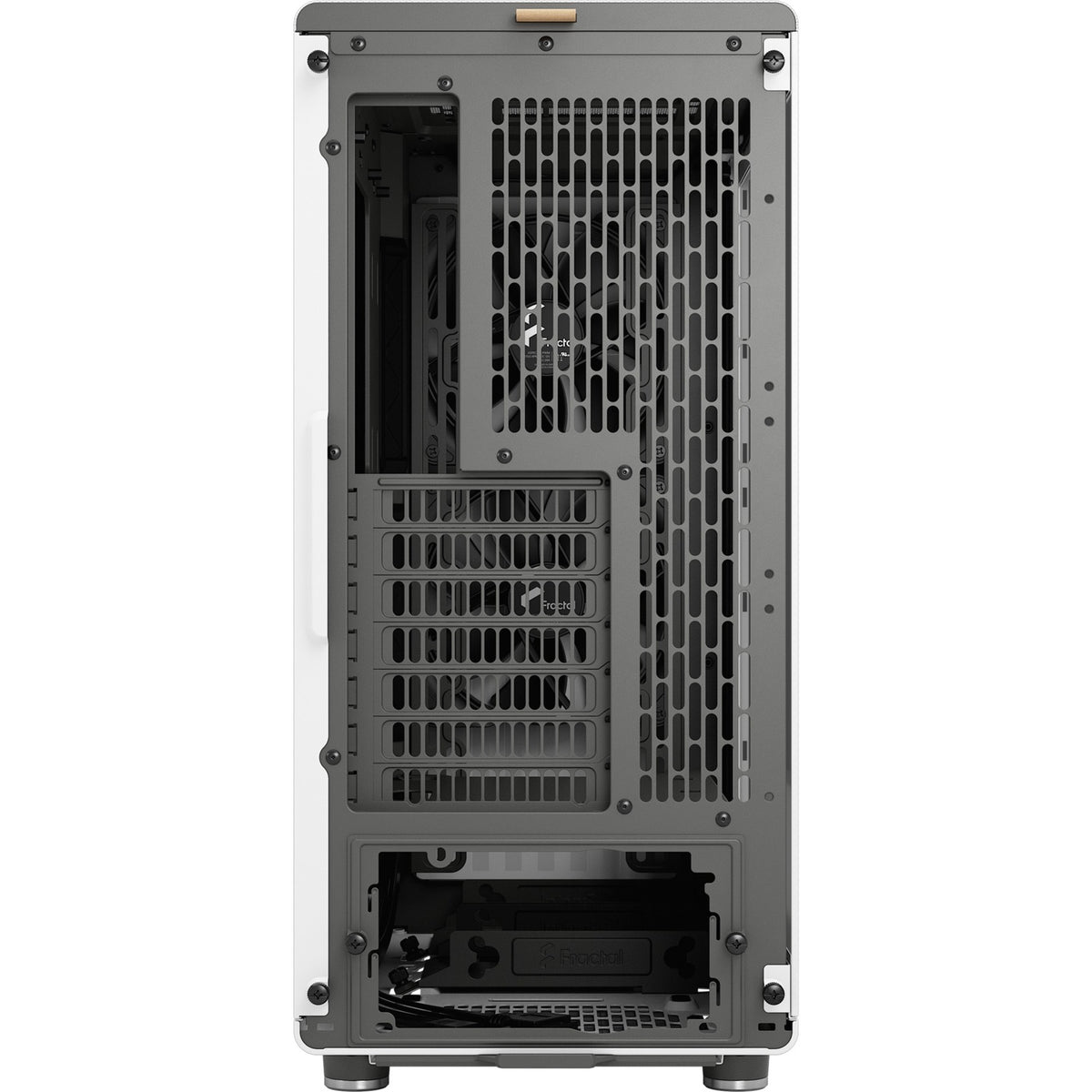 Obudowa Midi Tower o konstrukcji fraktalnej (biały kolor drewna | 2x USB-A | 1x USB-C | szkło hartowane)