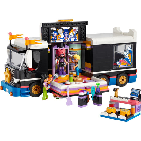 Lego friends — zabawka konstrukcyjna autobusu wycieczkowego z gwiazdami popu (42619)