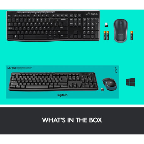 Klawiatura i mysz Logitech mk270 qwerty
