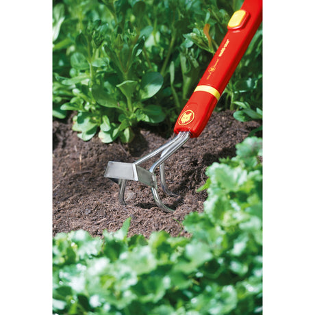 Chwastownik Wolf-garten lb-m, skrobak ręczny wielogwiazdkowy (czerwony żółty, 7 cm)