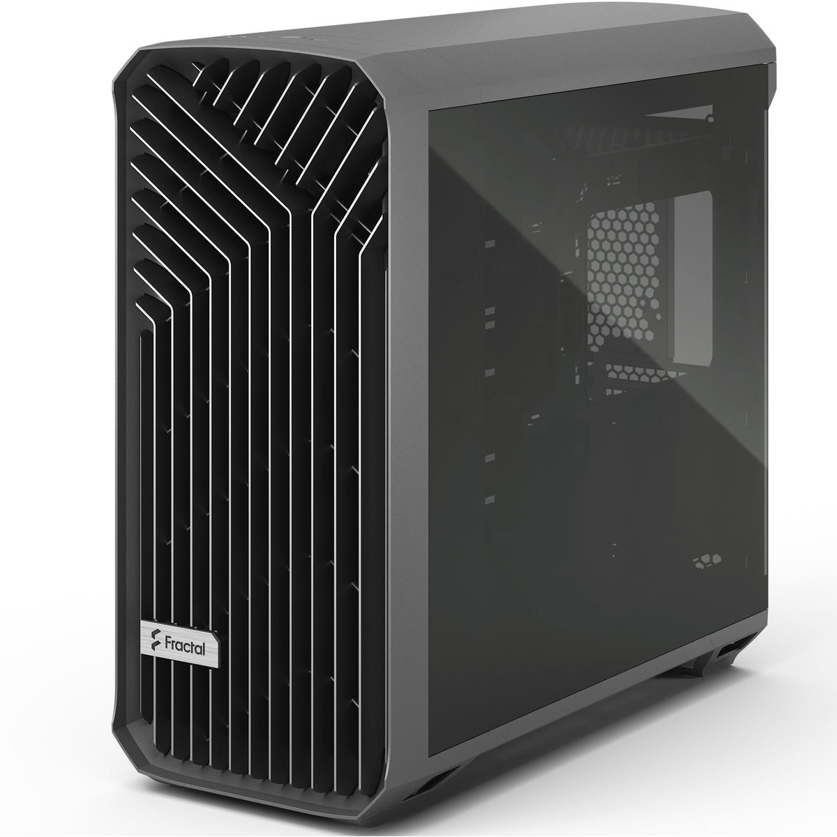 Fractal design torrent grey tg jasna odcień obudowy midi tower (szary | 2x USB-A | 1x USB-C | szkło hartowane)