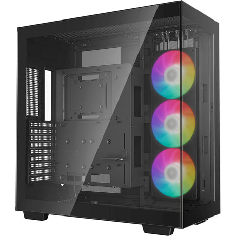 Obudowa Deepcool CH780 Midi Tower (czarna | 4x USB-A | 1x USB-C | RGB | szkło hartowane)