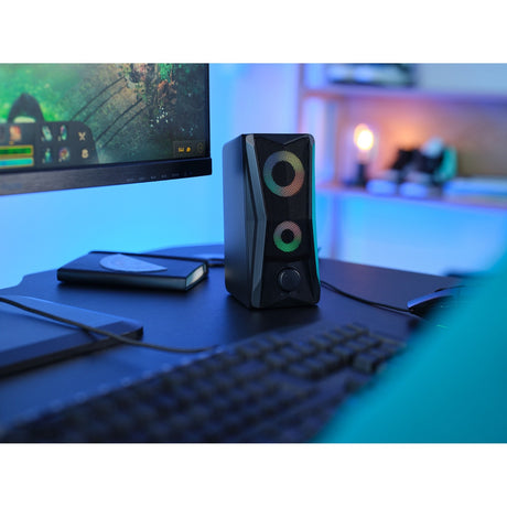 Zestaw głośników Trust GXT 606 JAVV RGB z podświetleniem 2.0 Głośnik do komputera (czarny)