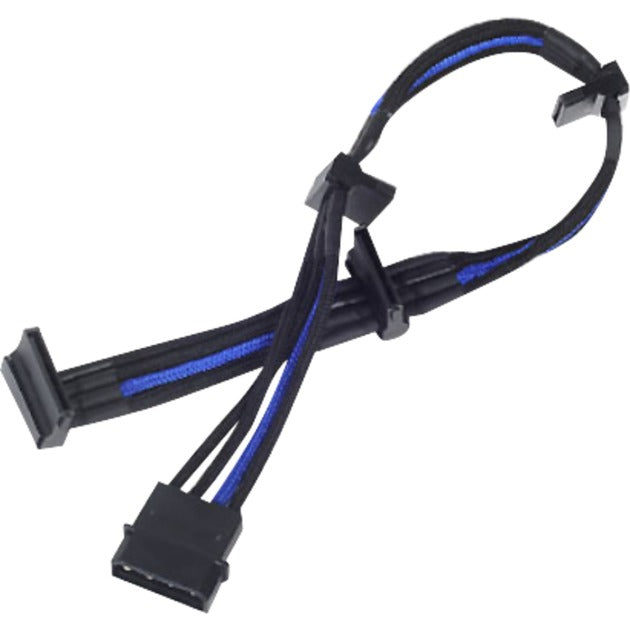 Adapter Silverstone 4-pin molex > 4x 15-pin sata (czarno-niebieski, pp07-btsba)
