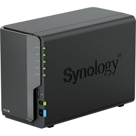 Stacja dyskowa Synology ds225+ nas (czarna, 1x 1GB LAN, 1x 2,5GB LAN, 2x USB 3.2 gen 1)