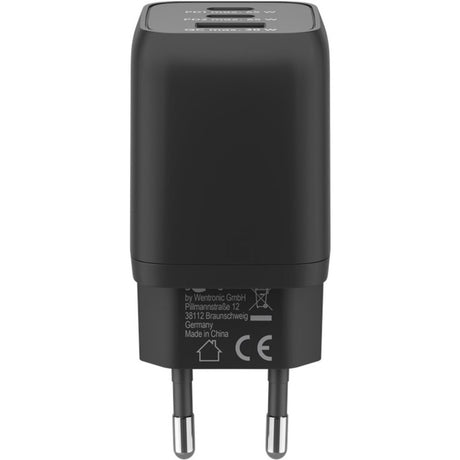 Szybka ładowarka Goobay USB-C nano (65 W) i tekstylny kabel USB-C (czarny, 1 metr)