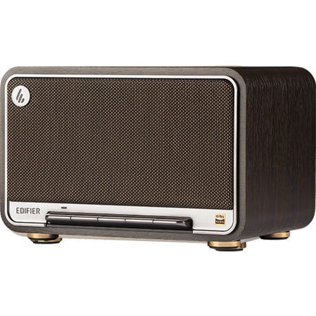 Bezprzewodowy głośnik stołowy Edifier d32 (ciemnobrązowy srebrny, Bluetooth, Wi-Fi (Apple Airplay), USB-C, AUX)