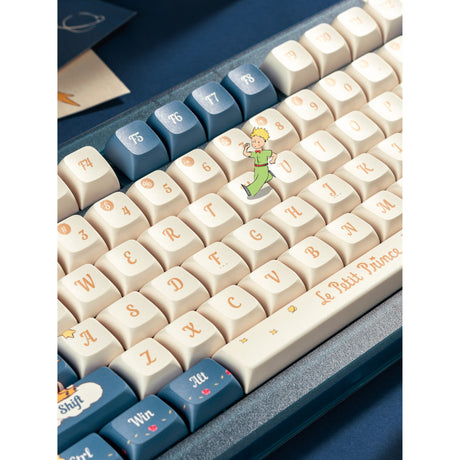 Bezprzewodowa klawiatura mechaniczna Iqunix Zx75 Sky Meet (niebieska, układ amerykański (qwerty), iqunix Silent Rose, 75%, diody RGB, możliwość wymiany podczas pracy, podwójny strzał pbt, 2,4 GHz | bluetooth 5.1 | USB-C)