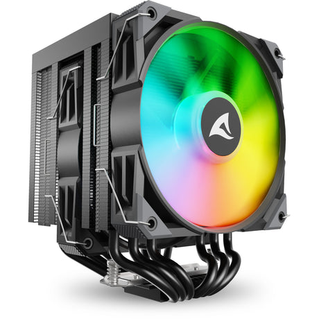Chłodnica procesora Sharkoon a60 rgb (czarna, 4-pinowe złącze wentylatora pwm)